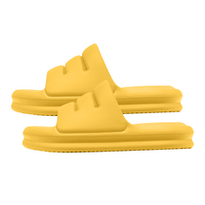 사무츠 푹신한 미끄럼 방지 욕실 가정용 슬리퍼 옐로우, 1개