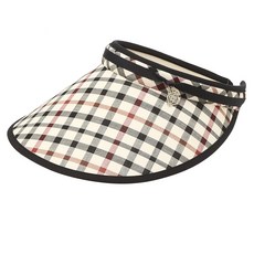優質格紋線條亮點高爾夫旅行遮陽帽, 海軍