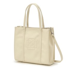 DAKS LONDON SIGNATURE LOGO單點皮革斜挎包, 象牙