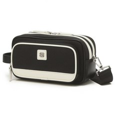 PREMIUM CLASSIC色彩配色亮點輕量優質斜背兼用包, 黑色