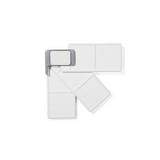 3片折疊雙面調色板 L號 灰色, 18格, 1個