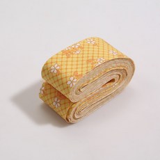 byhands 20支棉印花滾邊布料, 1個, 黃色(B397)