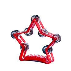 로니로 스타 탬버린, 레드, 1개