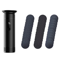 daroom 전동 발각질제거기 d-CR-0006 + 패드 3종 x 20p 세트, 블랙