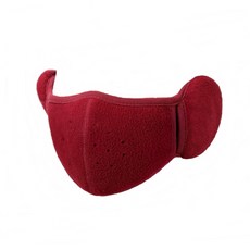 絨布冬季保暖護耳口罩, 紅色