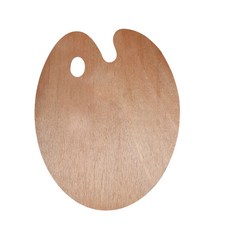 My Daily原木美術顏料調色板核桃木橢圓形 40*50cm, 1個