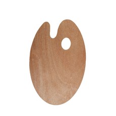 My Daily原木美術顏料調色盤 核桃木 橢圓形 20*30cm, 1個