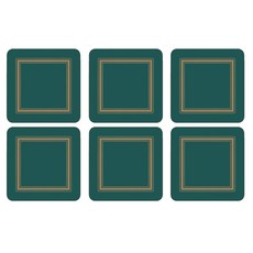 [쿠팡수입] 핌퍼넬 클래식 컵받침 코스터 6p 세트, 에머랄드, 105 x 105 mm, 6개