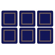 [쿠팡수입] 포트메리온 핌퍼넬 클래식 미드나잇 컵받침 코스터 6p 세트, 혼합색상, 6개