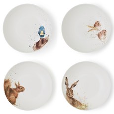 ROYAL WORCESTER Wrendale義大利麵碗 4種組, 1套, 混合顏色