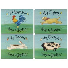 [쿠팡수입] 포트메리온 핌퍼넬 당르쟈뎅 테이블매트 4p 세트, 혼합색상, one size, 1세트