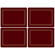 [Coupang進口] Pimpernel 經典餐墊 4入組, 酒紅色