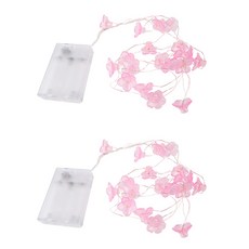indi.k 櫻花LED燈串, 2個, 粉紅色