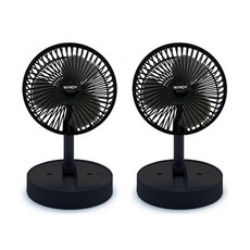 몬스터엑센 윈디제로 탁상용 선풍기 2p, FP-11, 블랙, 블랙