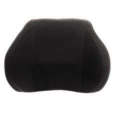 CHAMOA 蜜桃絨棉質針織車用記憶棉腰靠墊, 1個, 黑色(M206)