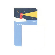 紅色燈塔信紙組, 10套, 混合色