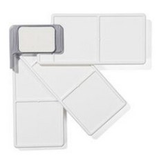 MY DAILY 便攜式三層折疊水彩雙面調色盤 銀色 小型, 18格, 1個