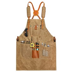 UNICOSY 多功能袖珍工作服成人圍裙, 01米色, 1個