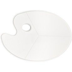 마이데일리 대용량 플라스틱 물감 타원형 팔레트, 1개, 3칸