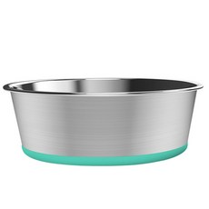 파스텔펫 라인 대형 스테인레스 그릇 L, 실버, 1개