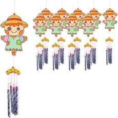 minhwashop 秋季風景製作稻草人, 10個, 木頭, 隨機出貨(線)