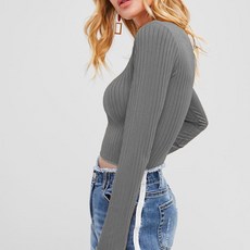 여성용 솔리드 컬러 터틀넥 니트 티셔츠