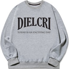 DIELCRI 男款大尺碼 EXCITING DAY 大標誌大學T恤