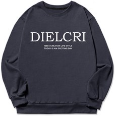 디엘크리 남성용 빅사이즈 DC라이프 빅로고 맨투맨 티셔츠