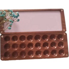 迷你木製調色板 6*16cm, 1個, 24格