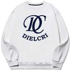 DIELCRI 男性大尺碼 DC 大標誌長袖T恤