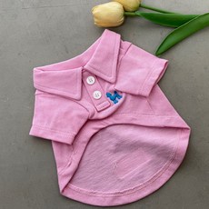 Caniche狗狗Polo領T恤 FW版, 嬰兒粉