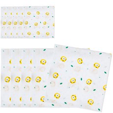 OYBY 嬰兒老虎印花竹纖維手帕 10入