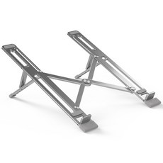 넥스트유 접이식 알루미늄 노트북 스탠드, 실버, 1개
