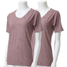 KerriLucy 女款莫代爾棉3分袖上衣 2入