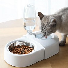 반려동물 반자동 급수식기, 화이트, 1개