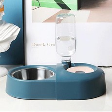 Curuspet 寵物半自動飲水餵食器組, 1套, 海軍藍