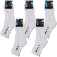 CAPACCI 男款運動長襪 JKCA-SP001M 5雙入, 白色