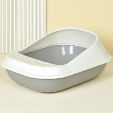 PASTEL PET 開放式拼色貓廁所, 白色的