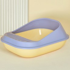 파스텔펫 컬러 사막화 튐 방지 고양이 화장실, 퍼플, 1개