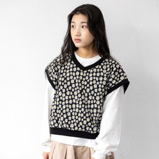 Hello Eye女童款圖案提花背心