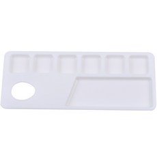 My Daily塑膠壓克力顏料調色盤 白色, 7個空格