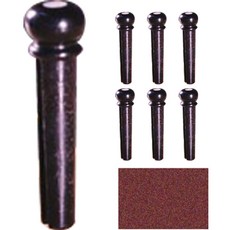 CRAFTER 頂級東印度黑檀木琴橋栓 亮面 白貝殼點位, 1個