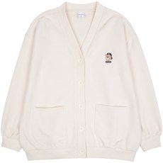 애플핑크 아동용 골지 다이마루 곰돌이 가디건 R501