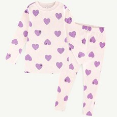 milkmile 童款甜蜜愛心圖案長袖家居服+家居長褲組