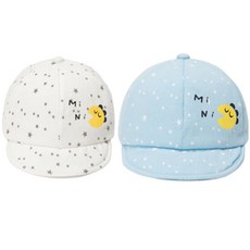 JOY MULTI 孩童BOO刺繡星星印花棒球帽 2入