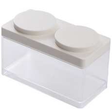 오손 레고 모양 미니 정리함, 화이트, 1개