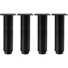 宇宙商社家具腳 高度調節腳 12cm 4入, 黑色