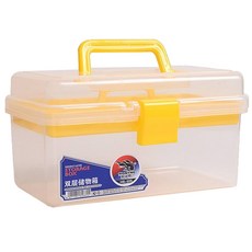 My Daily美術工具箱 2層畫具盒多功能收納盒 黃色