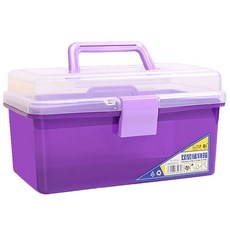 My Daily美術工具箱 2層畫具箱多功能收納盒 紫色