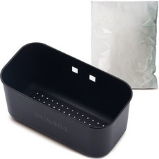 Market Plan 304不鏽鋼廚餘整理籃 方形 + 過濾網 100p, 黑色, 1個